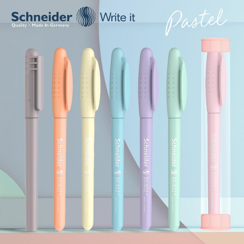 Germany imported schneider BK402 Schneider pen Macaron color student special children's word practice third grade students BK403 pen ink bag can be replaced 0 5 EF fine