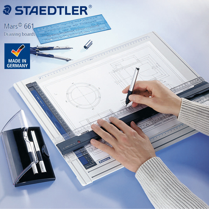 STAEDTLER DRAWING BOARD A3 A4 with drawing parallel ruler Professional drawing 661 A3 661 A4 drawing board
