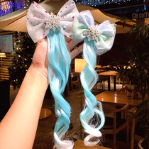 Frozen Aisha childrens new hair accessories Aisha girl braid cos accessories blue hairclip accessories