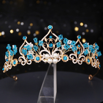 Frozen Crown Headwear Blue Aisha Princess Children Hair Hoop Girl Crown Aisha Childrens Birthday Gift