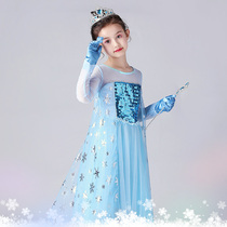 Frozen Aisha Princess Dress Girl Dress Aisha Childrens Western Pagoda Skirt Love Sand Spring Summer