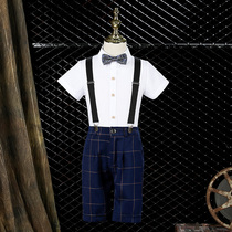 Boy suit suit short sleeve 2021 summer dress new small host birthday children dress small suit little boy