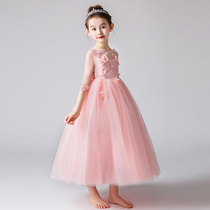 Girls Princess dress gown gown gown gown gauze long dress Super fairy violin performance piano performance high-end childrens dress