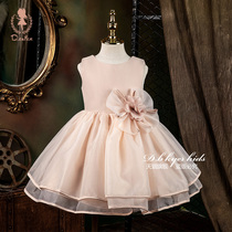 Baby year-old dress birthday girl princess dress small flower girl wedding dress dress children high-end children puffy gauze
