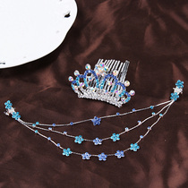 Childrens princess hair accessories Frozen head chain Aisha girl headwear hairclip Crown birthday gift Aisha jewelry