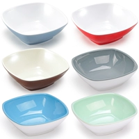 Двойная хроматина небольшая суп -миска Коммерческая квадратная сахарная вода имитация фарфоровая посуда ресторан маленькая миска быстрого питания рисовая миска миска кара