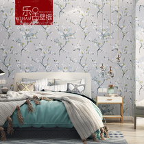 Chinese style pastoral plum blossom TV background wall wallpaper home Nordic living room bedroom wallpaper 2020 new master bedroom