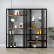 Nordic Iron Art Bookshelves Creative Division Shelf Minima Floor Screen Living-room Living-room Decoration Multilayer Display Show Shelf