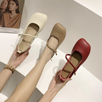 Single Shoes Woman Flat Bottom 2021 New Spring Autumn Beans Shoes Mary Treasures Shoes Summer Soft Leather Shoes Woman Grandma Shoes