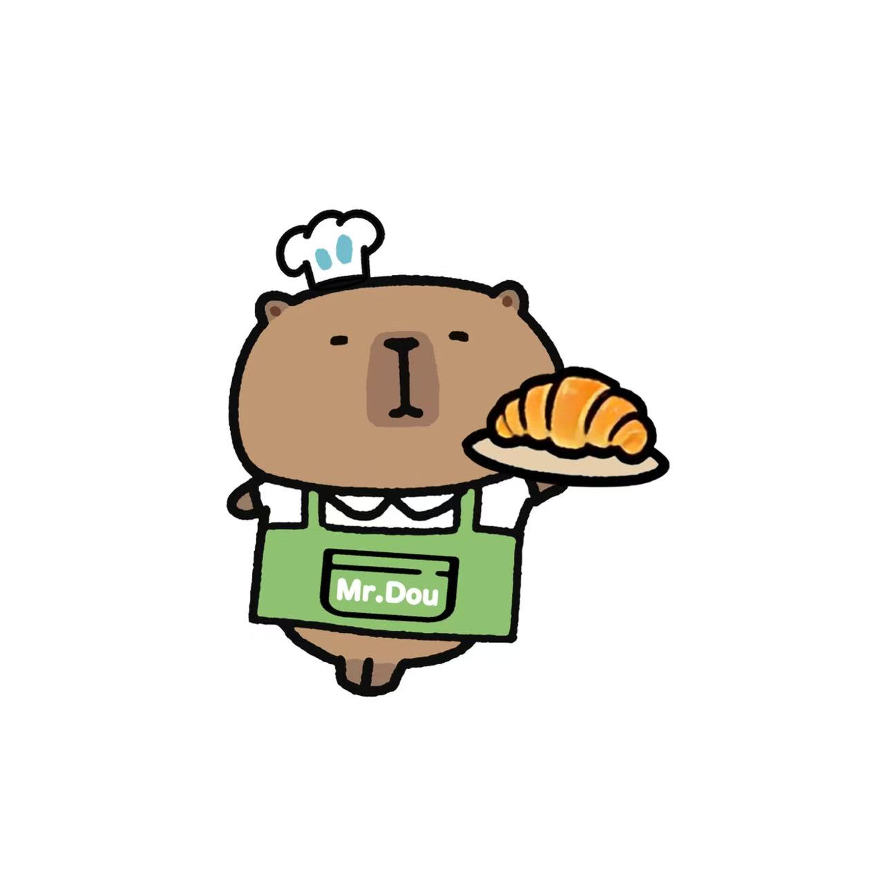 豆爸新鲜手作面包的LOGO