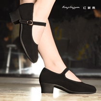 Jiaozhou black cloth shoes Tibetan dance shoes ethnic yangko dance shoes old Beijing cloth shoes folk square dance shoes grade examination shoes