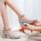 Платье, серебряная обувь, туфли для школьников для принцессы на высоком каблуке, пианино, для подружки невесты