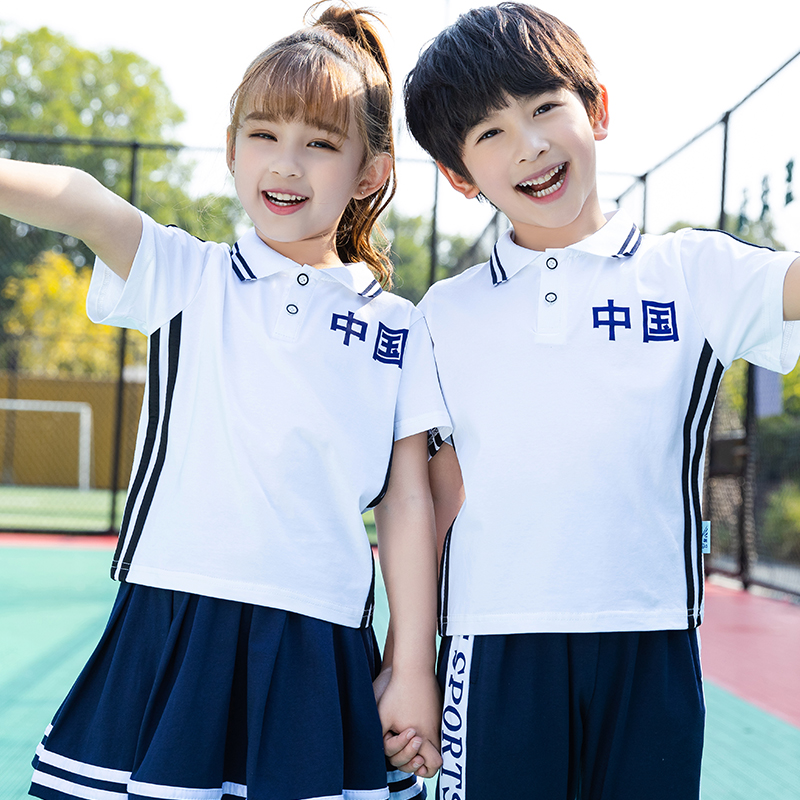 Kindergarten uniforms summer clothes Chinese cotton red suit Children's Day class uniforms sportswear primary school uniforms