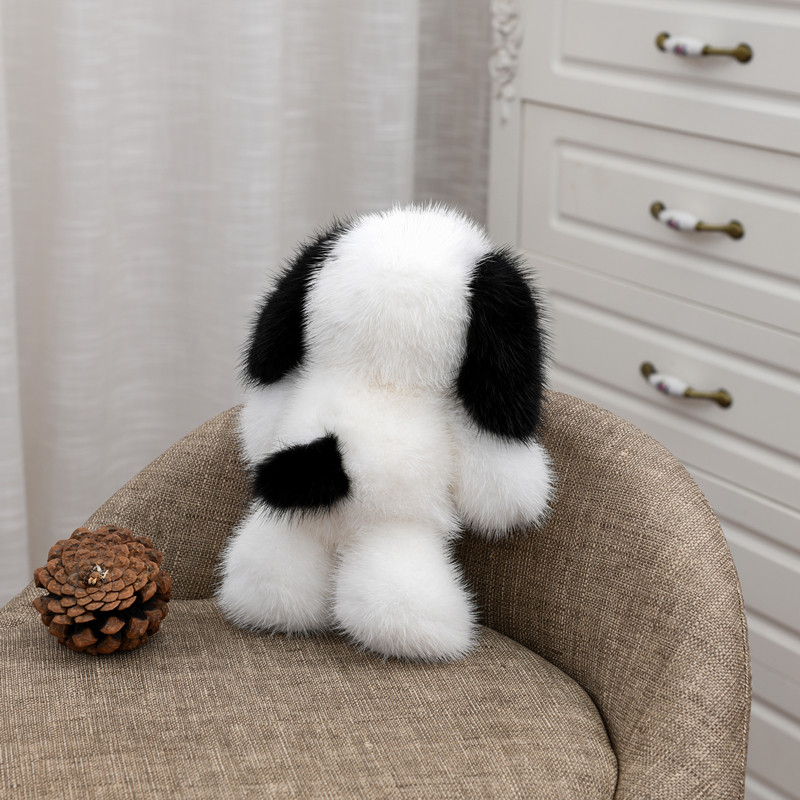 新品貂毛狗狗包挂件可爱汽车钥匙扣卡通生肖狗狗皮草挂饰女详情7