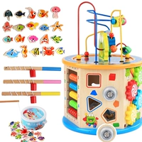 Рыбки для рыбалки, детский магнитный комплект, детские бусы, 1-2-3 лет, раннее развитие