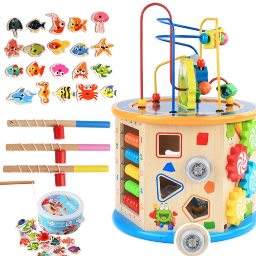 Рыбки для рыбалки, детский магнитный комплект, детские бусы, 1-2-3 лет, раннее развитие