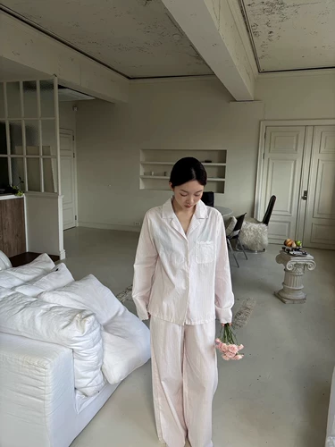 Хлопковая осенняя пижама, лонгслив, штаны для отдыха, дизайнерский комплект, тренд сезона