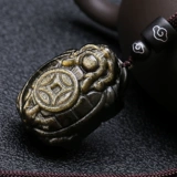 Знак зодиака 2026 года — Свинья в черепахе Кулон Хэ Диджи Дракон Черепаха Лин 1 Черепаха Золотая черепаха