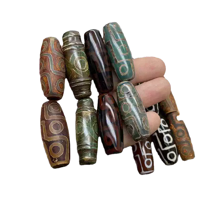 西藏天然三眼九眼天珠老坑天眼玛瑙玉髓勒子