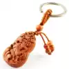 2021 Auspicious year Peach Wood 12 Zodiac Rat Ox Tiger Rabbit Dragon Snake Horse Sheep Monkey Chicken Dog Pig Keychain pendant