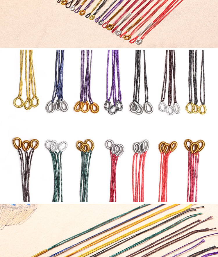 Dây đan tay DIY dứa vàng sợi dây bạc kéo vòng kéo vòng bán thành mặt dây chuyền vòng cổ vòng tay - Vòng đeo tay Clasp vòng gỗ