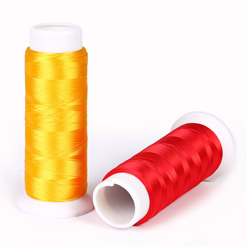 China knot made car pendant flow suline hanging ears ice silk thread bright light 3 strands of rope handmade rope wound wire material bag