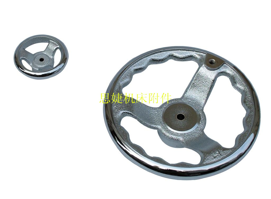 Chrome-plated round handwheel square bakelite grinder handwheel handwheel handle 2 inch-20 inch inner hole custom processing