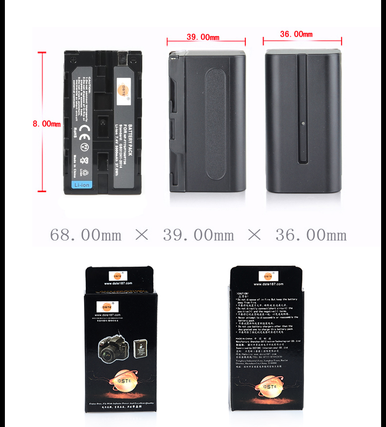 Thyssen NP-F750 F770 cho phụ kiện máy ảnh Sony 92 pin máy ảnh 94E 95E - Phụ kiện máy ảnh kỹ thuật số balo lowepro