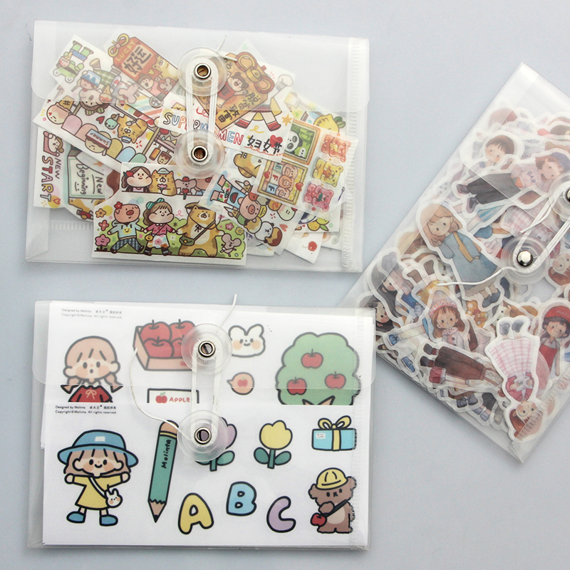 File bag A6 winding transparent bag account sticker collection bag collection book tape convenient paste finishing bag