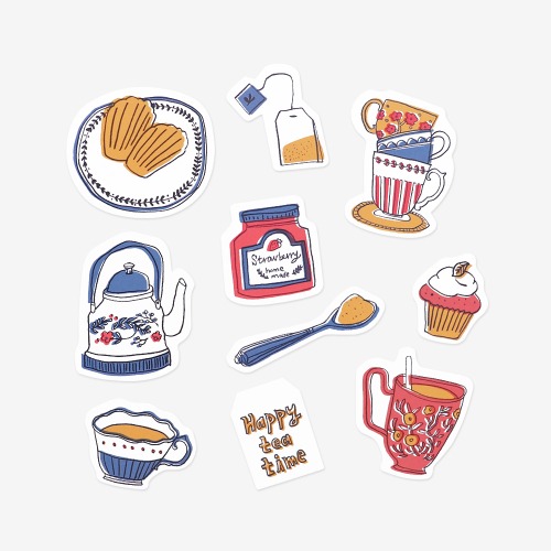 160 baking life afternoon tea seal tag decorated diy cartoon work sticker sticker label