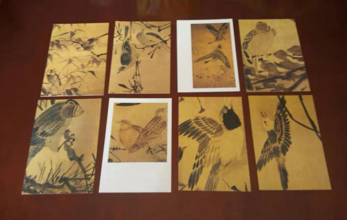 Postcard 23 Zhang Linliang flowers and birds 11*16CM 2021 Xin Chou Year Happy Year of the Ox without postage