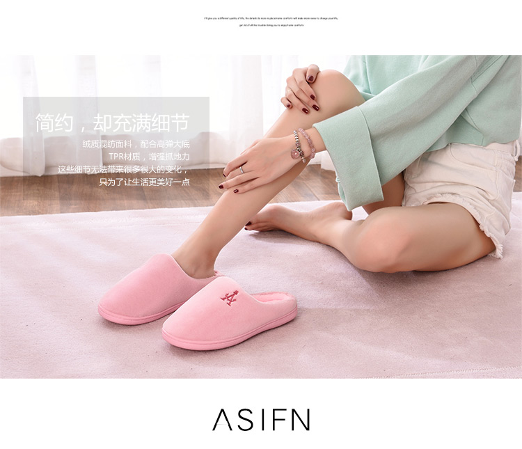 Dép cotton mùa xuân và mùa thu Dép nữ mùa đông nhà ấm áp mùa đông ấm áp không trơn trượt đáy sàn gỗ đơn giản dép bông dép nhựa mang trong nhà