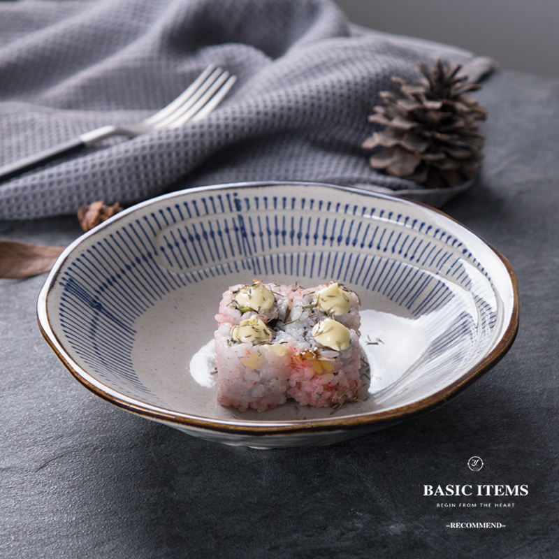 Day Style Ceramic Retro Light Bowl Rice Bowls rice bowls Creativity Home Fruit Salad Bowl Sweet Bowl