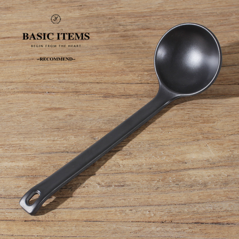 Japan-style Dense Amines Spoon Home Long Handle Spoon Featured Dining Room Hotel Congee Spoon Soup Spoon Creative Personality Plastic Spoon