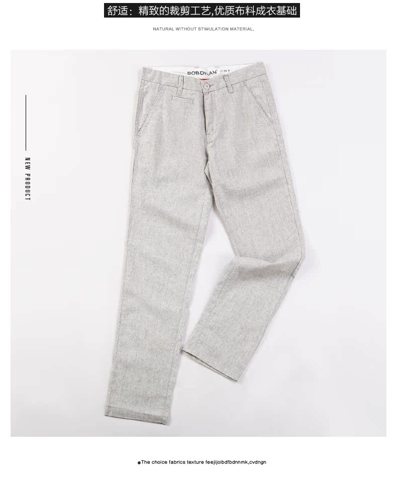 Quần cotton và vải lanh nam giản dị quần lanh thẳng quần lanh nam lanh mùa xuân và mùa hè kích thước lớn quần linen nam mỏng - Quần tây thường quần short jean nam