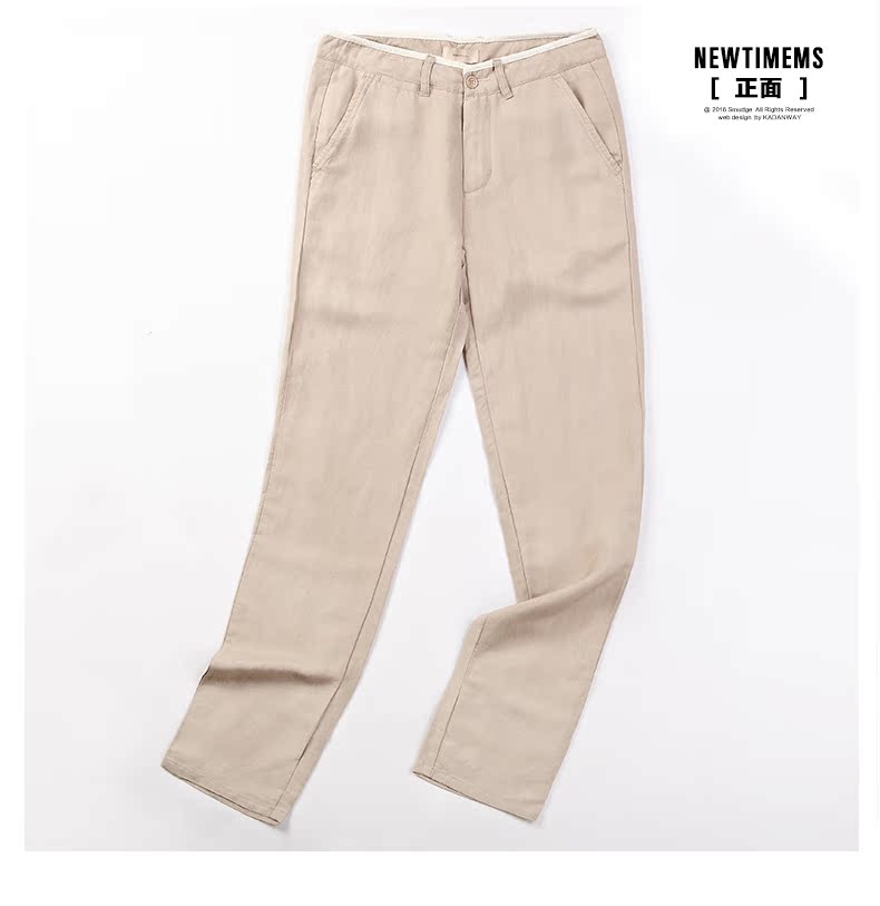 Quần cotton và vải lanh nam giản dị quần lanh thẳng quần lanh nam lanh mùa xuân và mùa hè kích thước lớn quần linen nam mỏng - Quần tây thường quần short jean nam