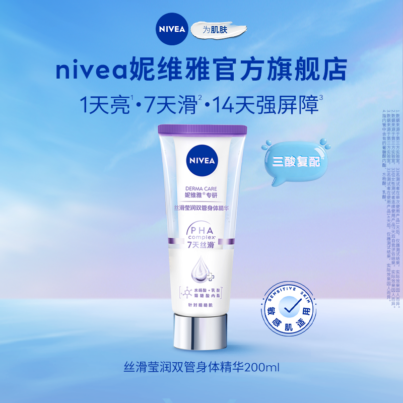 【孙颖莎同款】妮维雅双管身体精华乳果酸美白护肤滋润补水干燥女