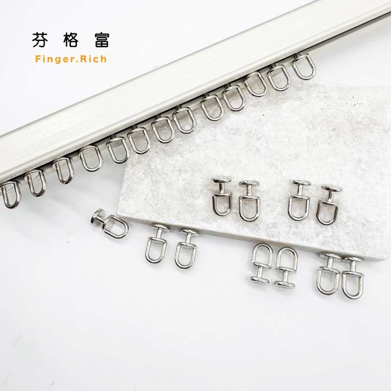 Outdoor Curtain Track Pulleys Are Made of Metal That Does Not Rust and Is Anti-Oxidation, Universal Track Rollers with Snap Hooks to Prevent Breakage