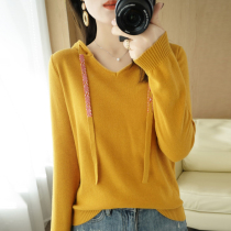 2021 Spring and Autumn New Cotton Short Knitted Backing Shirt Women Joker Solid Color Loose Long Sleeve Skinny Hat Sweater
