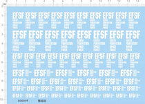 Gunpla Earth Federation Forces (E F S F) logo Universal logo Special decal (80699R)
