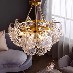 American-Style Light Luxury All-Copper Chandelier for Living and Dining Room, Creative and Unique, Modern and Simple, Nordic Designer, Zhongshan Factory Direct Sale