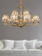 American-Style Light Luxury Crystal Chandelier, All-Copper Living Room Lighting, Modern Dining Room and Bedroom Elegant Lighting Fixtures, Direct Sales from Zhongshan Manufacturer