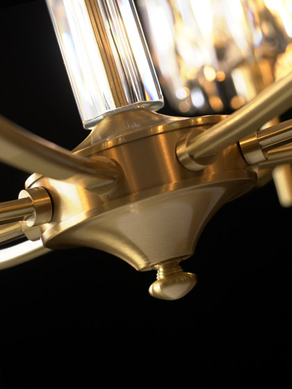 American-Style Light Luxury Crystal Chandelier, All-Copper Living Room Lighting, Modern Dining Room and Bedroom Elegant Lighting Fixtures, Direct Sales from Zhongshan Manufacturer