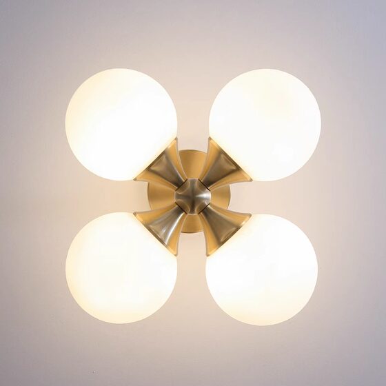 All-Copper Master Bedroom Lamp, Magic Bean Molecule Nordic Ceiling Lamp, Modern Room Cream Style Lighting, Zhongshan Factory Direct Sales