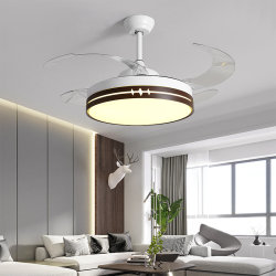 [Fx Carefully Selected] Invisible Fan Lamp Restaurant Chandelier Modern Simple and Atmospheric Home Accessible Luxury Ceiling Fan Lamp Bedroom