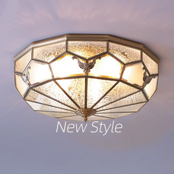 American-Style All-Copper Ceiling Lamp, European-Style Retro Master Bedroom Lighting, Palace Classical Balcony Foyer, Zhongshan Factory Direct Sales