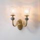 American Retro Wall Lamp All-Copper Tv Wall Corridor Aisle European Ceramic Master Bedroom Bedside Lamp Zhongshan Manufacturer