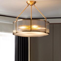 American-Style Light Luxury Ceiling Lamp, Creative and Unique, Simple Lighting Fixture for Living Room, Bedroom, Study, Round Lamp, Direct Sales from Zhongshan Manufacturer