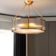 American-Style Light Luxury Ceiling Lamp, Creative and Unique, Simple Lighting Fixture for Living Room, Bedroom, Study, Round Lamp, Direct Sales from Zhongshan Manufacturer