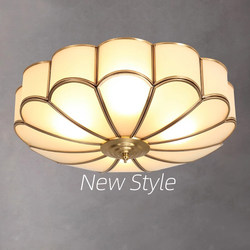 American Ceiling Lamp All-Copper Master Bedroom Lamp Room Balcony Accessible Luxury European Lighting Guangdong Zhongshan Factory Direct Sale